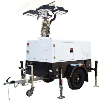 購入 モバイルライトタワー発電機 ディーゼルライトタワーランプ 4×500W LED工業ライトタワー online manufacture