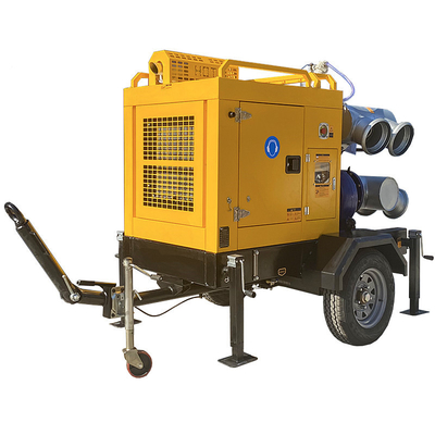 購入 Trailer Mounted Water Pump Set Solid Handing 76mm Single Stage Pump Diesel Engine Self Priming Pump online manufacture