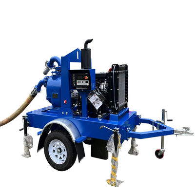 購入 Manufacturer Trailer Mounted Water Pump Open Rack Self Priming Pump Trash Water Pump Set online manufacture