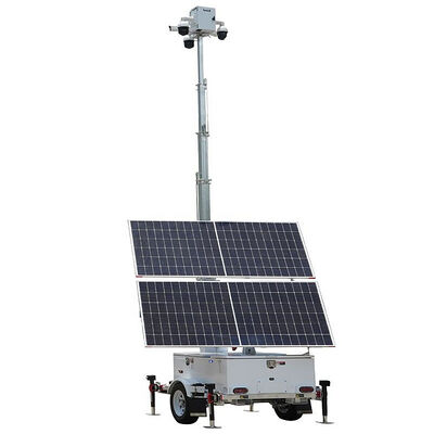 購入 Solar Surveillance Tower Remote Monitoring And Security Construction Sites Trailer Mounted Lighting Tower online manufacture