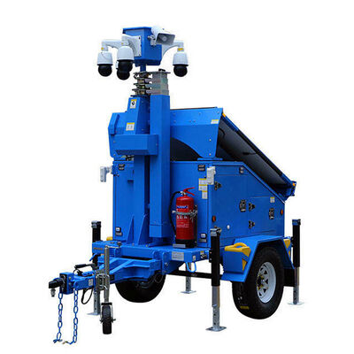 購入 Portable Solar Light Tower Rotating Surveillance Camera Construction Site Solar Powered Light Tower online manufacture