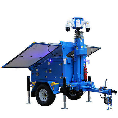 購入 Outdoor Light Tower CCTV Camera Surveillance Tower Foldable Design Trailer Solar Lighting Towers online manufacture