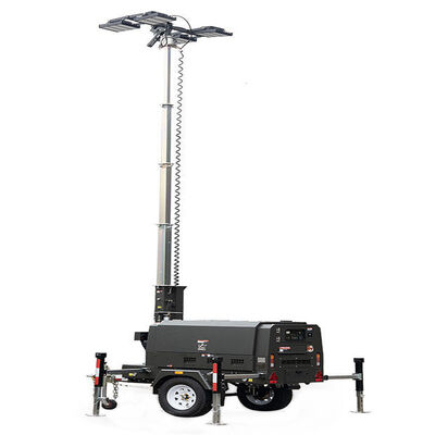 購入 Construction Movable Diesel Light Tower 9m High Mast Telescopic Diesel Light Tower Trailer Light Tower online manufacture