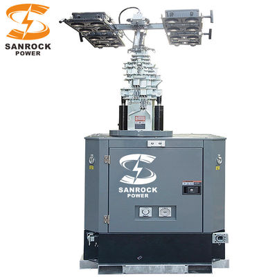 6kw/9kw ディーゼル発電灯塔 屋外緊急トレーラー照明塔 230VAC