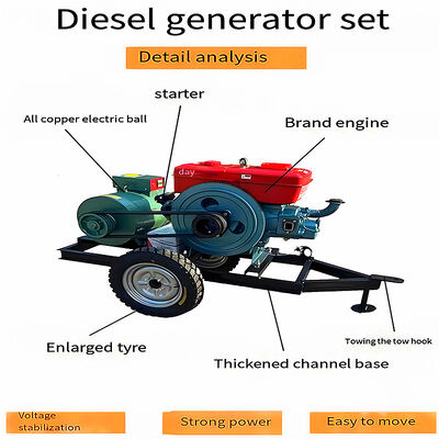 Open Frame Diesel Generators Mobile Diesel Generator Water Cooled Commonly Used Small Diesel Generator Set