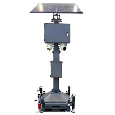 太陽監視ライトタワー高効率 LED モバイルライトタワー環境に優しい太陽光発電ライトタワー