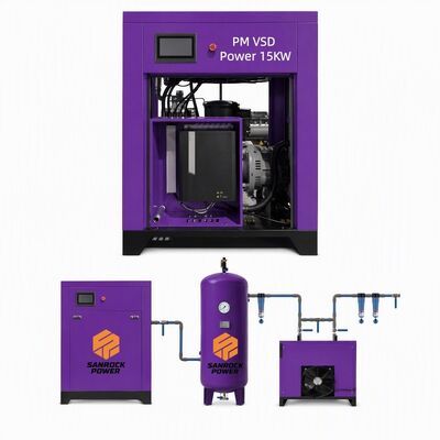 Air Cooled  PM VSD Air Compressor Machine Industrial Compressor System Variable Frequency Driven Air Compressor